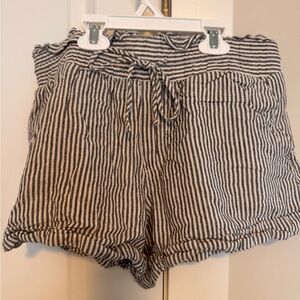 a new day High Waist Black and White Striped Shorts